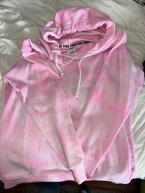 Victoria's Secret PINK Light Pink Tie-Dye Hoodie oversized